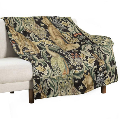 William Morris Forest Fabric Throw Blanket