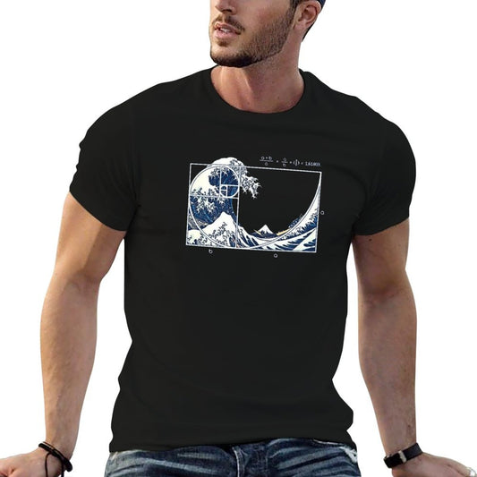 The Great Fibonacci Wave  High-quality Stitching T-Shirt