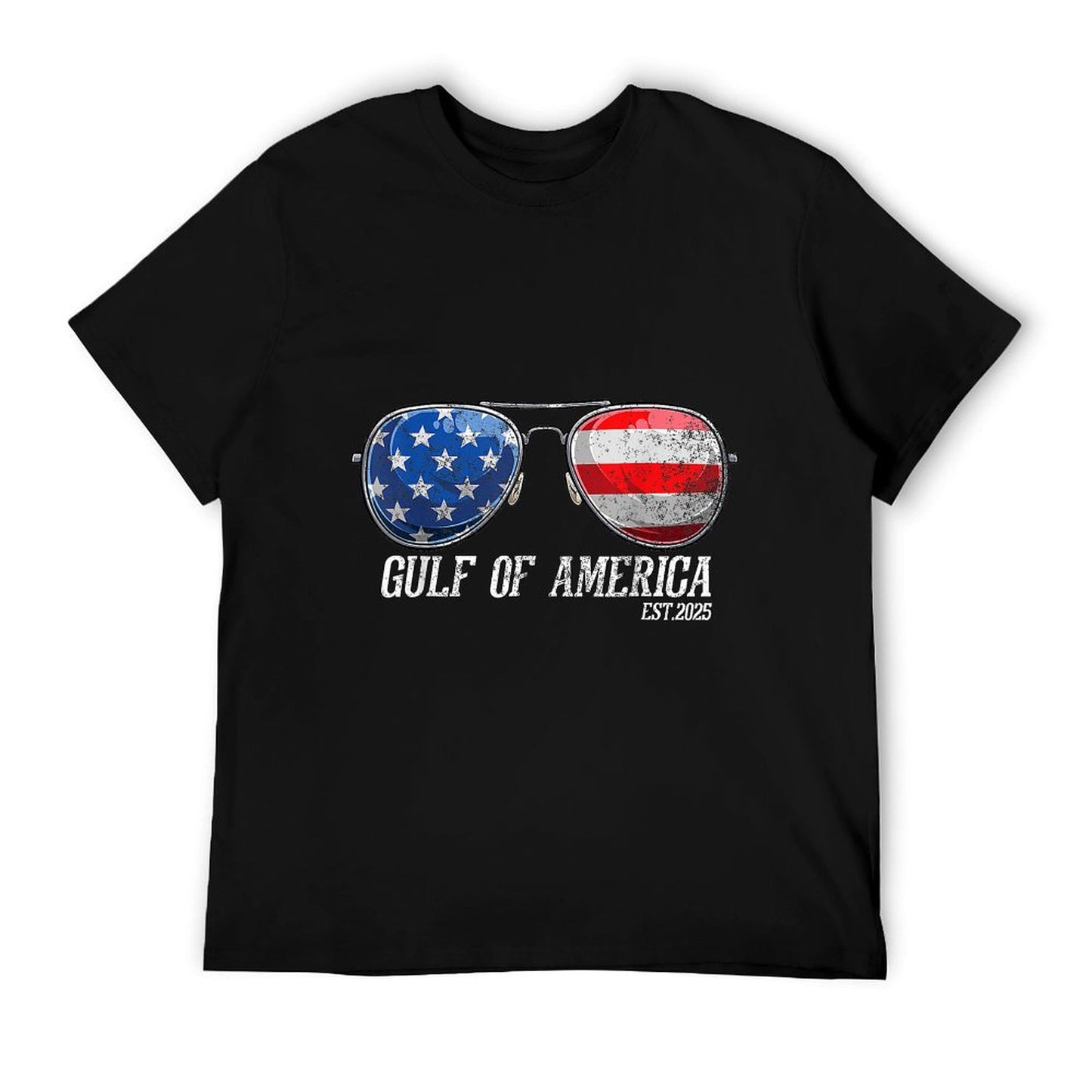 Gulf of US America Est 2025 US Flag Sunglasses T-Shirt