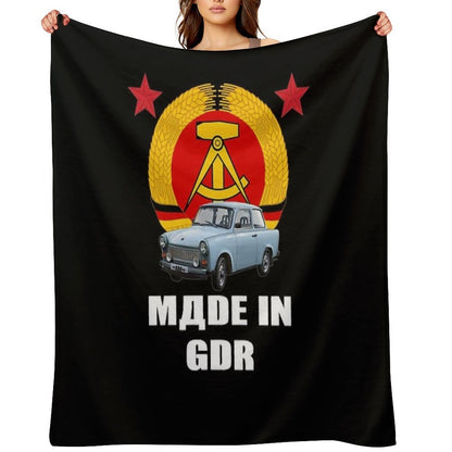 Made in GDR, GDR, East Germany, Trabant, Ossi Throw Blanket