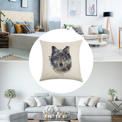 Wolf  Persevere Linen Throw Pillow Cover
