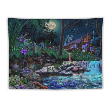 The PsyCabin - Trippy Psychedelic Visionary Garden Tapestry