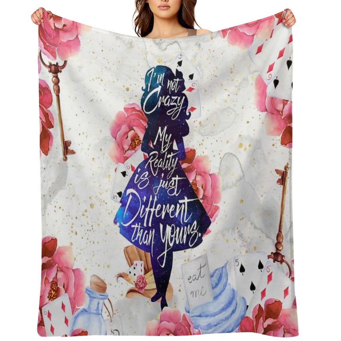 Alice - I'm Not Crazy Throw Blanket