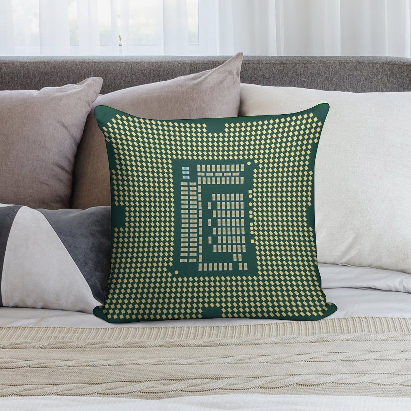 Intel Core CPU Processor Bottom Soft Warmth Comfort Throw Pillow