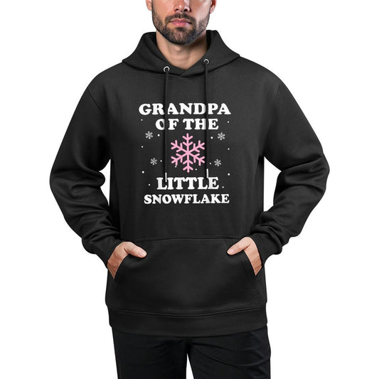 Grandpa of The Little Snowflake Christmas Baby Shower Girl Colorfast Hoodie