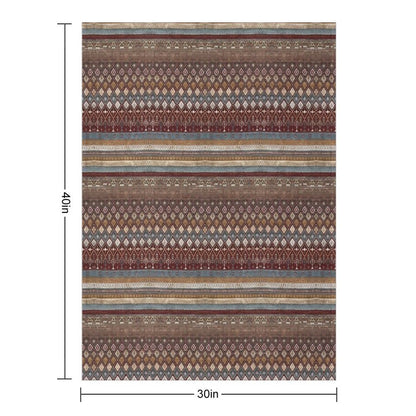Geometrical Carpet Design Patterns Throw Blanket