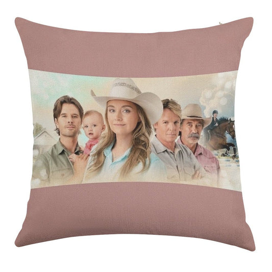 Heartland - Family Linen Throw Pillow Cover