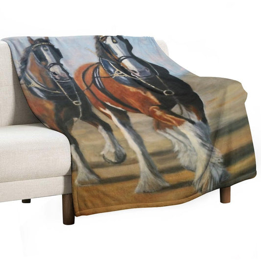Clydesdale Heavy Horse. Throw Blanket