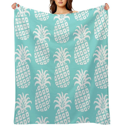 Retro Mid Century Modern Pineapple Pattern 187 Throw Blanket