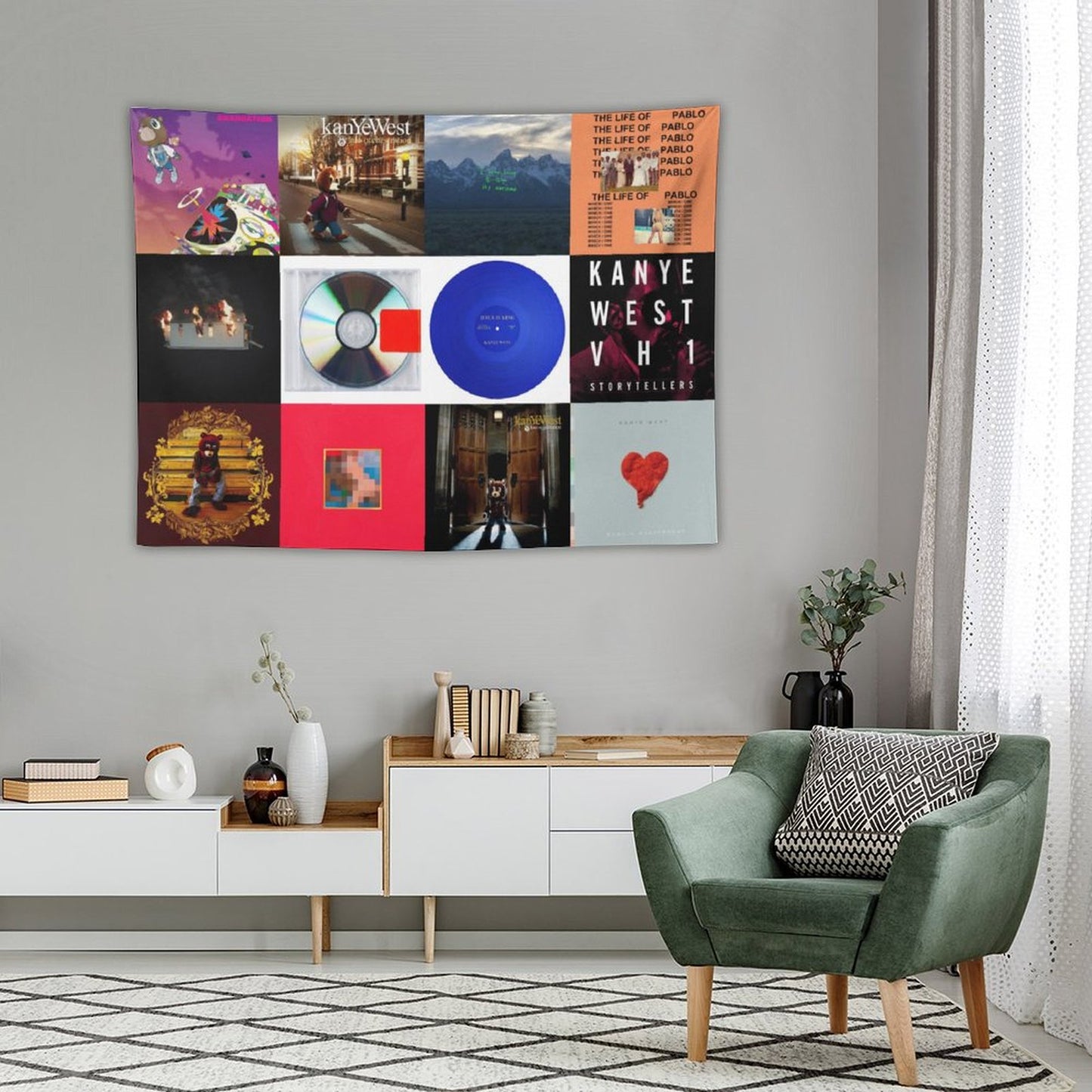 Kanye West Albums Cover Tapestry