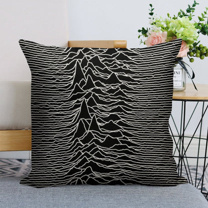 Unknown Pleasures [J01] Linen Throw Pillow Cover