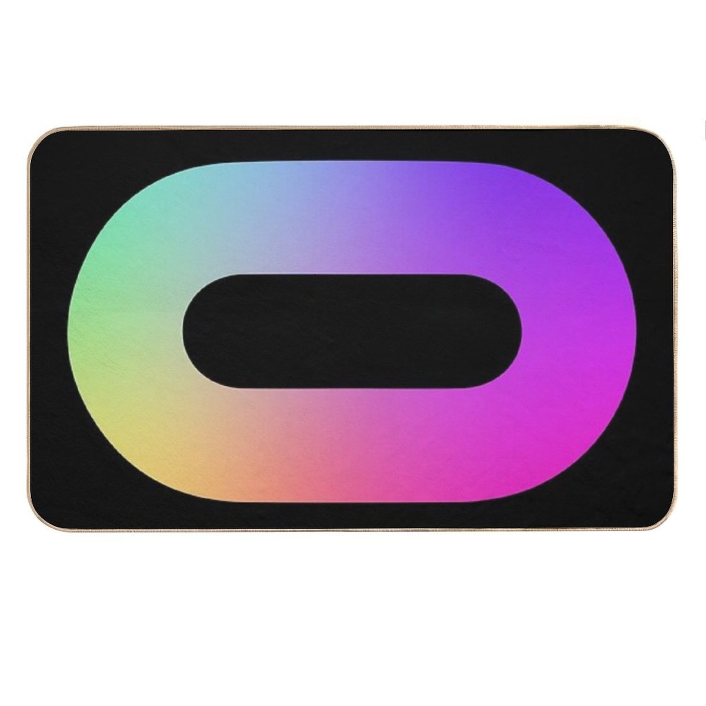 Rainbow Holographic Oculus VR Logo Bath Mat