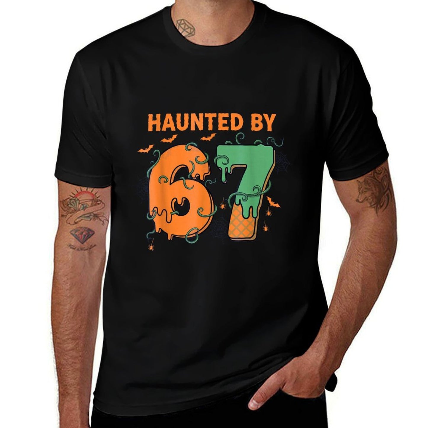 Haunted by 67 Funny Halloween Ghosts  Lightweight T-Shirt