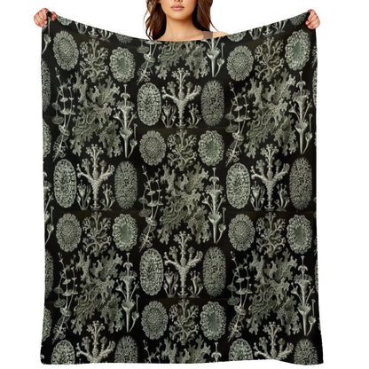 Natural History Lichen Throw Blanket