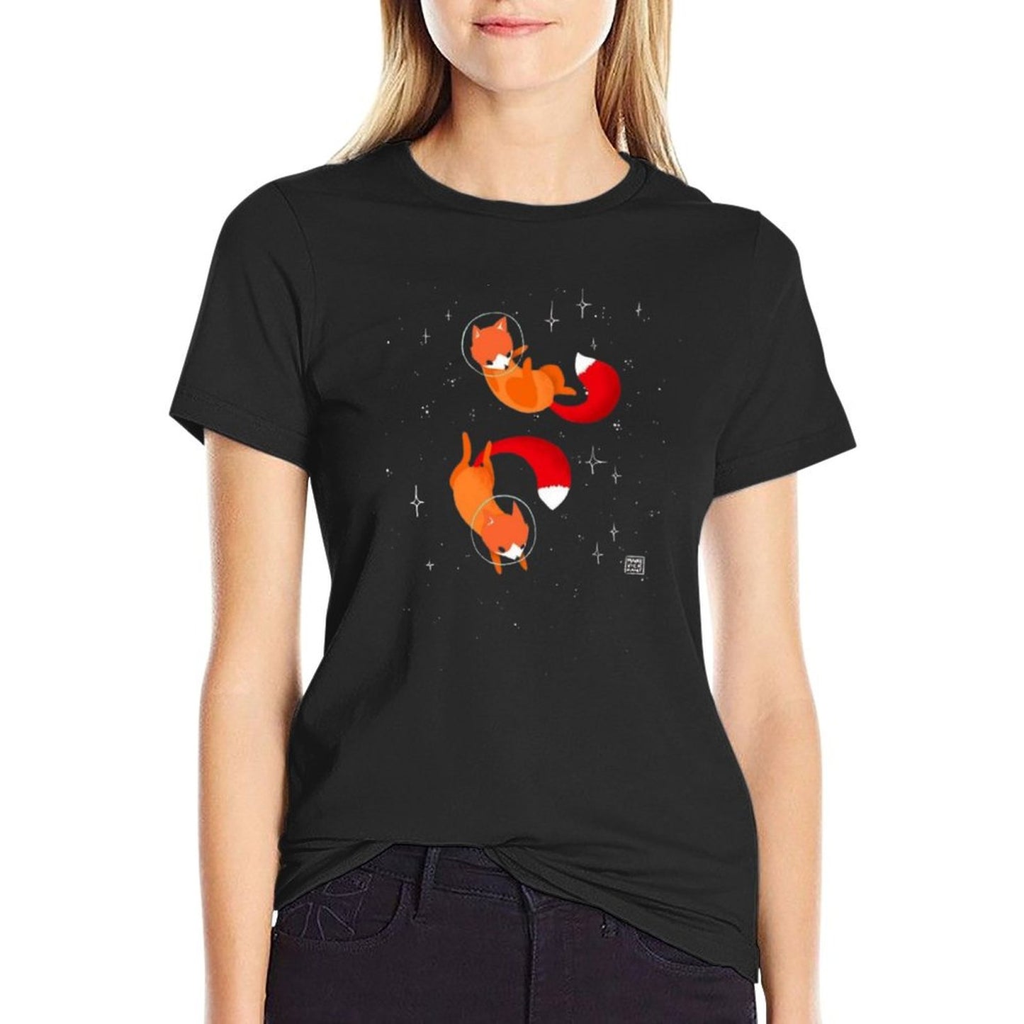Space Foxes  Cotton T-Shirt
