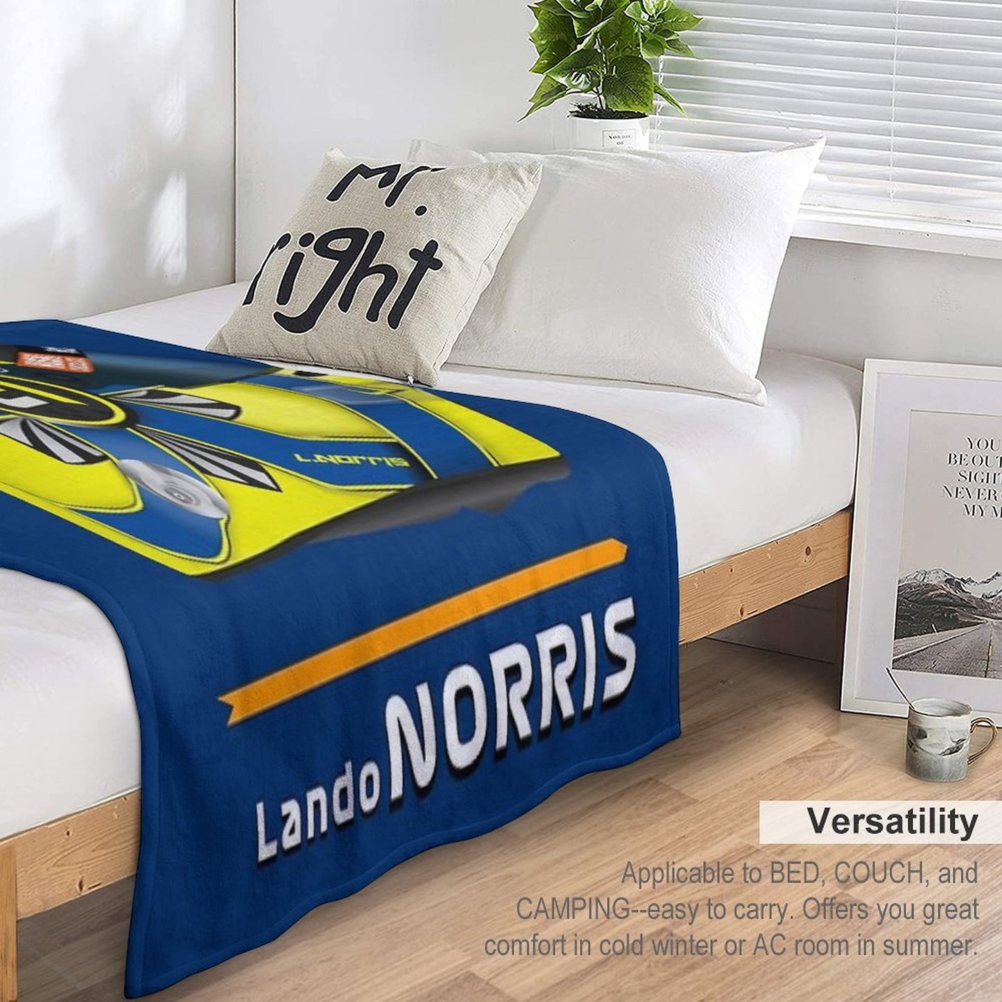 Lando Norris Helmet 2020 Graphic Throw Blanket