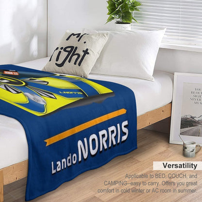 Lando Norris Helmet 2020 Graphic Throw Blanket