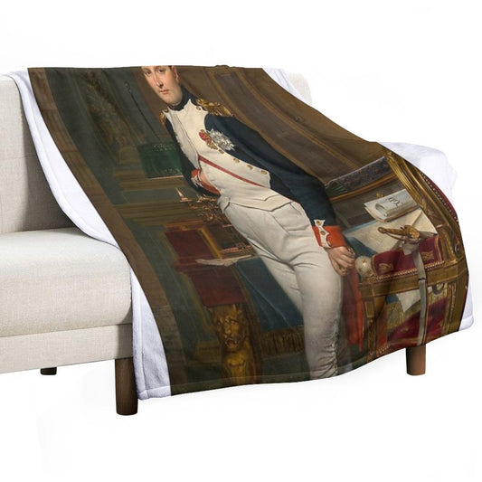 Napoleon Bonaparte Portrait Throw Blanket