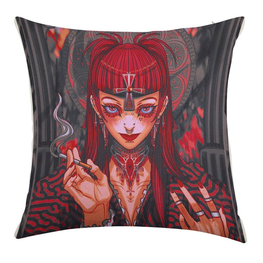 Darkness Linen Throw Pillow Cover