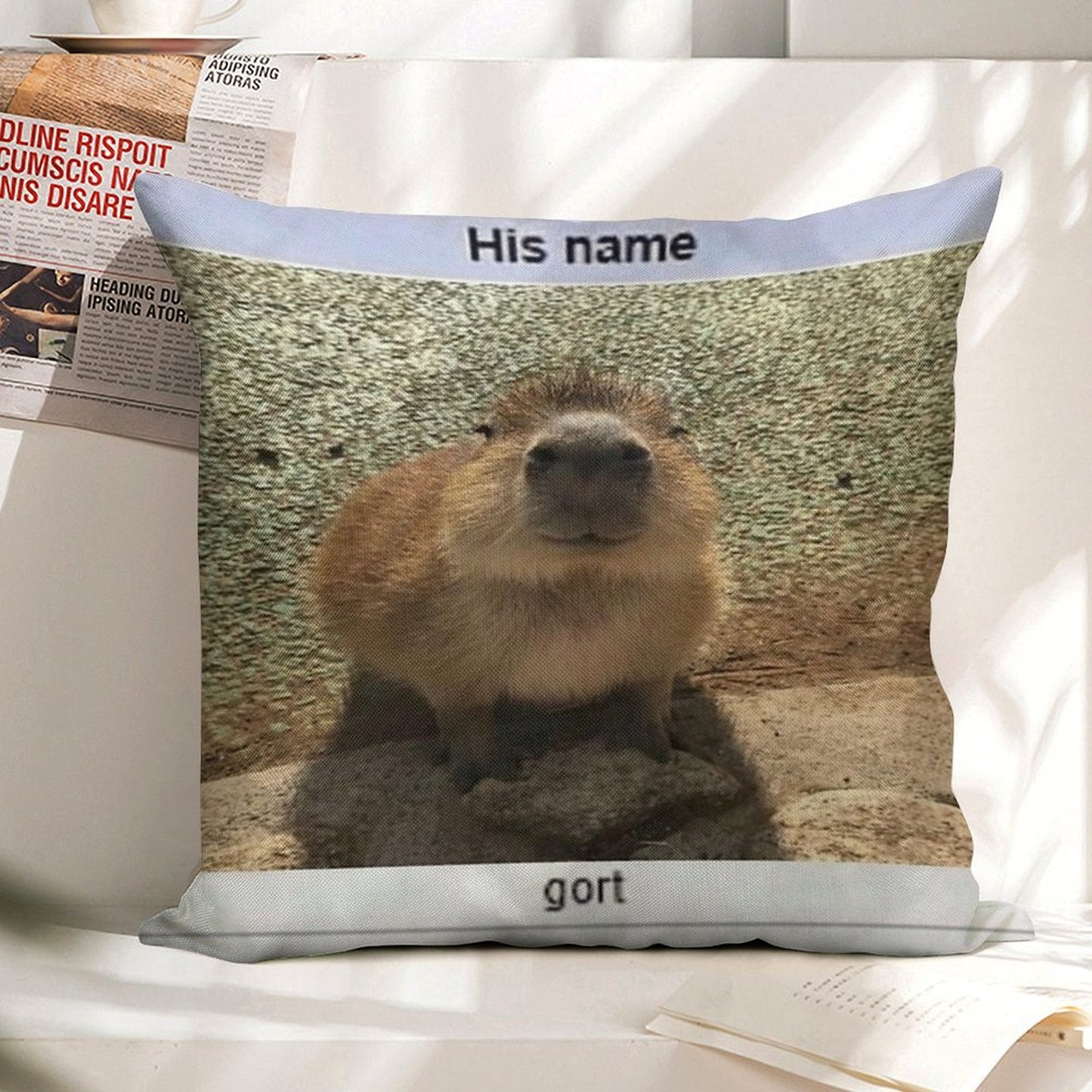 Gort Linen Throw Pillow Cover