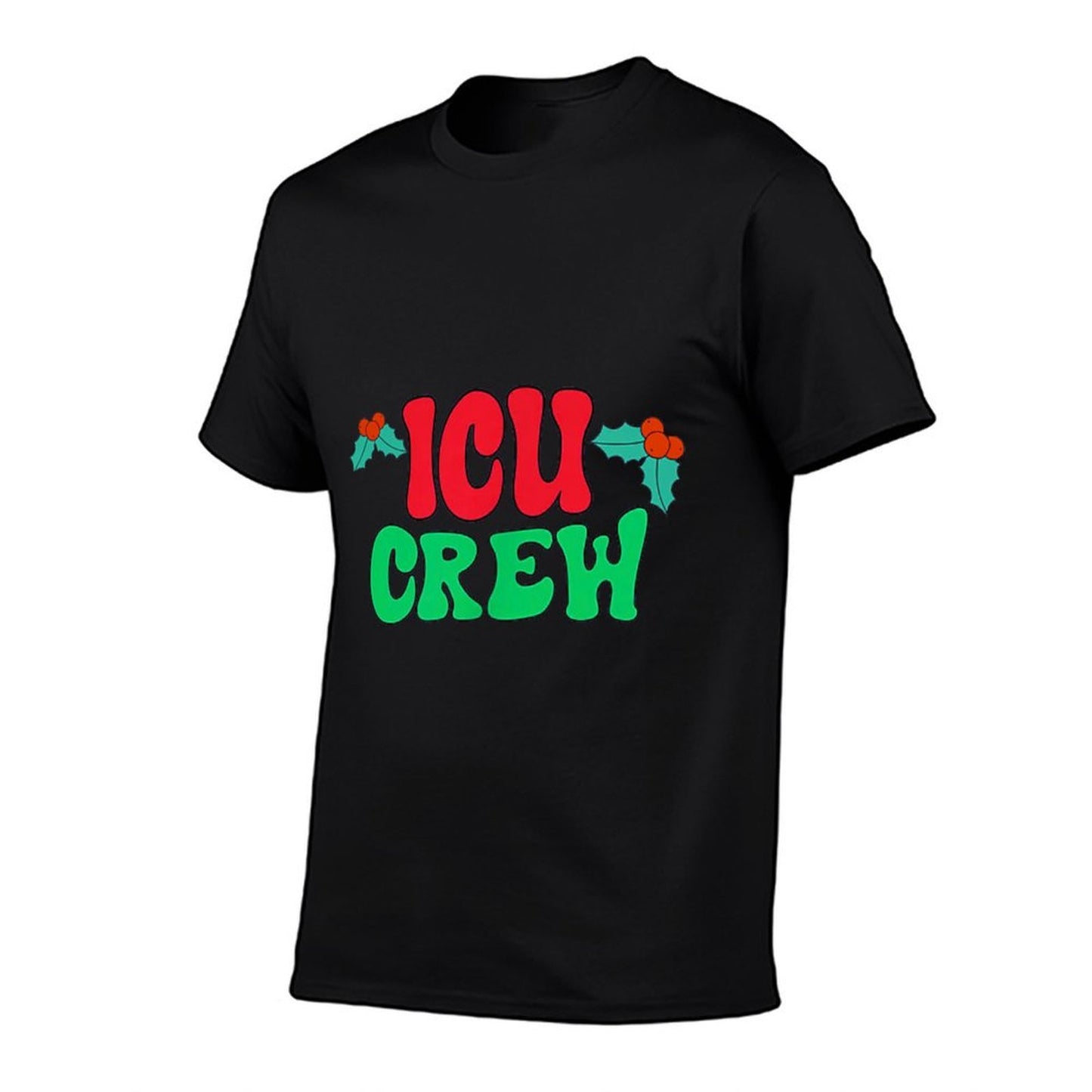 (2 Sided) Nurse Christmas Intensive Care Unit ICU Crew Nurse  Soft T-Shirt