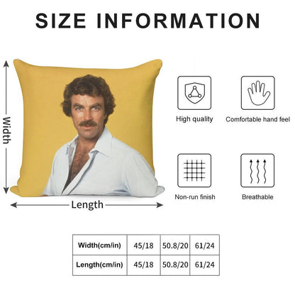Tom Selleck Soft Gift Ready Throw Pillow