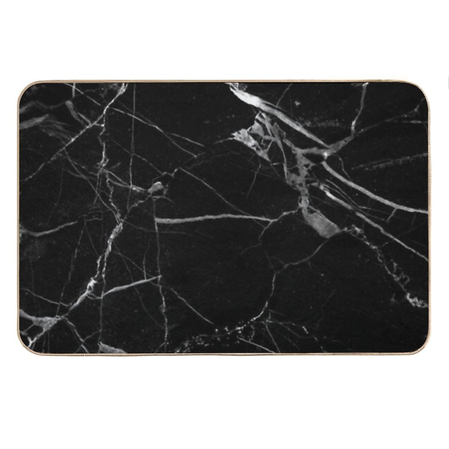 Black And White Marble Bath Mat