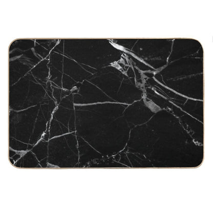 Black And White Marble Bath Mat