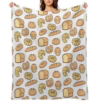All Types of Bread Pattern Throw Blanket