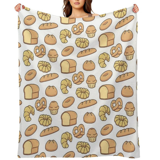 All Types of Bread Pattern Throw Blanket