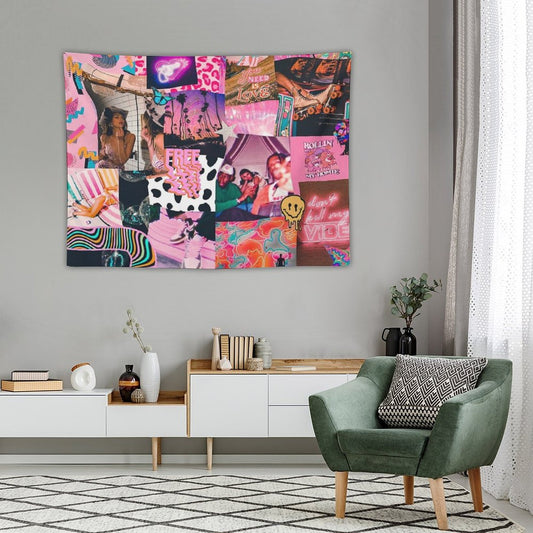 Trippy Baby Collage Tapestry