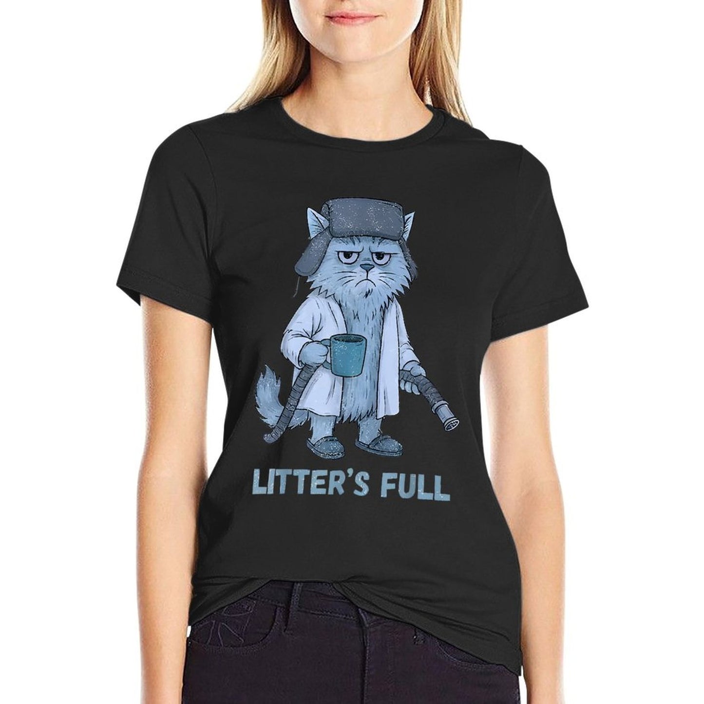 Litter’s Full Cat Parody Christmas Vacation  Cotton T-Shirt