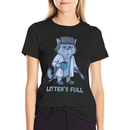 Litter’s Full Cat Parody Christmas Vacation  Cotton T-Shirt