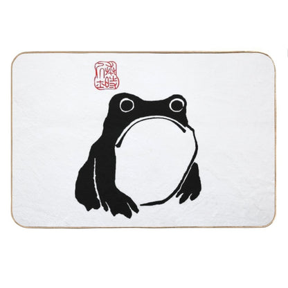 Unimpressed Frog Japanese Woodblock Matsumoto Hoji Bath Mat