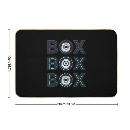 Box Box Box Radio Call To Pit Stop Bath Mat