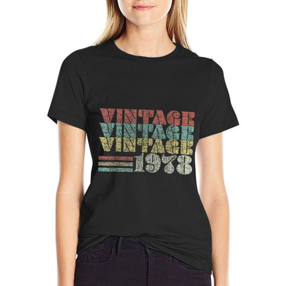 40th Birthdays Women Men Vintage  Heathered Texture T-Shirt