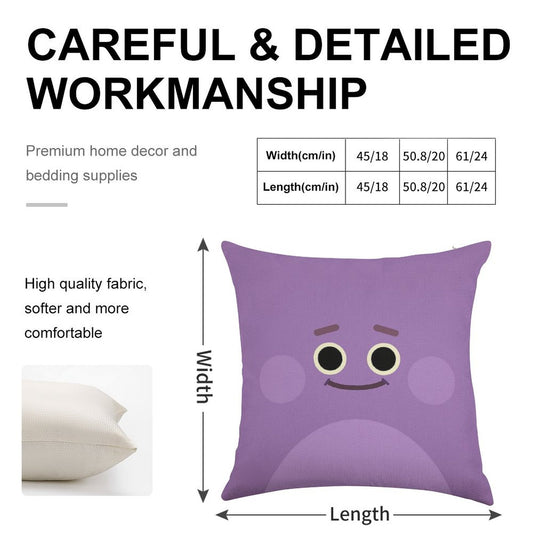 Bumble Nums  Humble Linen Throw Pillow Cover