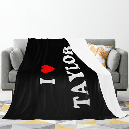 Taylor Swift I Love Heart Taylor Throw Blanket