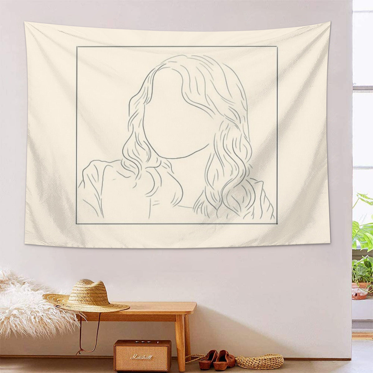 aimee lineart Tapestry