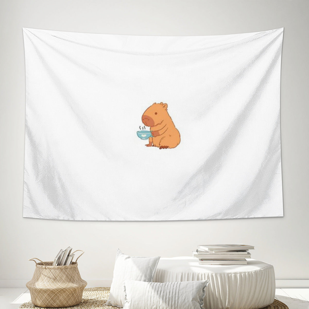 Capybara with a Tea Cup Tapestry