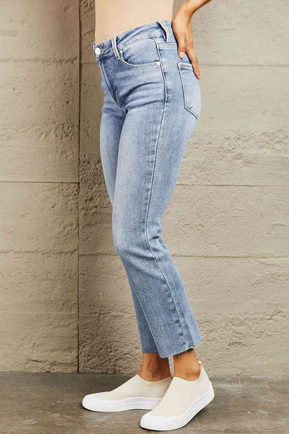 BAYEAS Mid Rise Cropped Slim Jeans