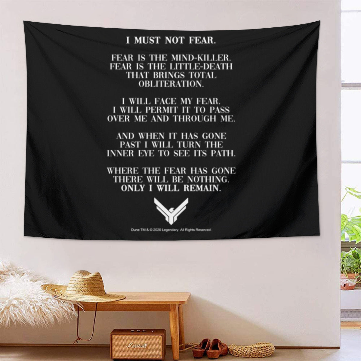 Litany Against Fear Dune 2020 Quote Tapestry