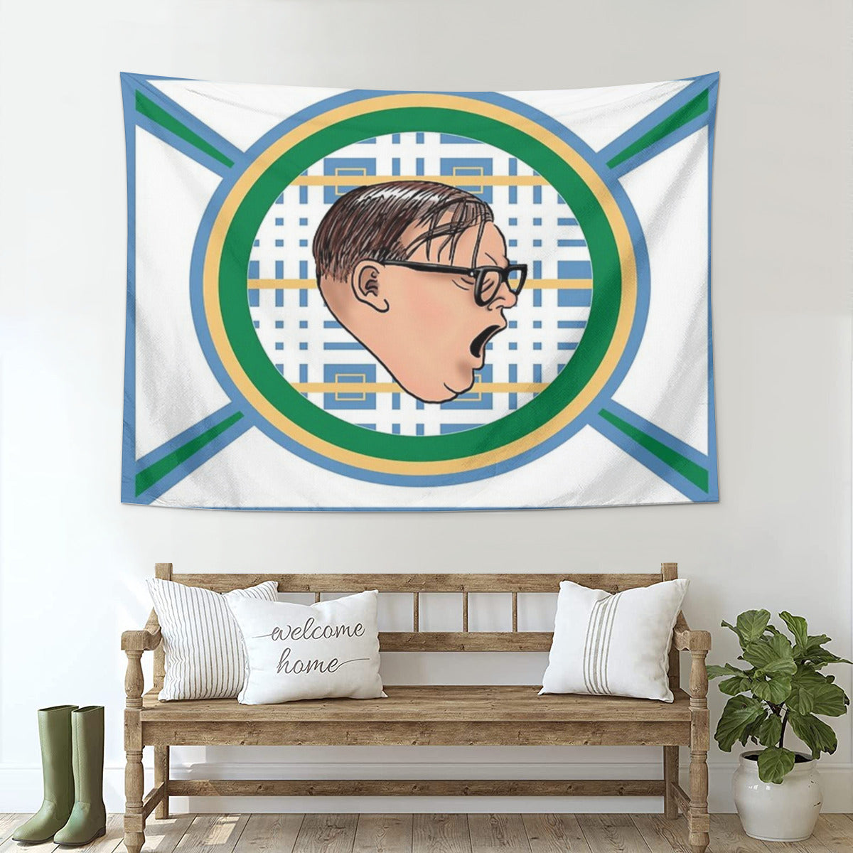 Matt Foley Chris Farley Suit and Tie Flag Tapestry