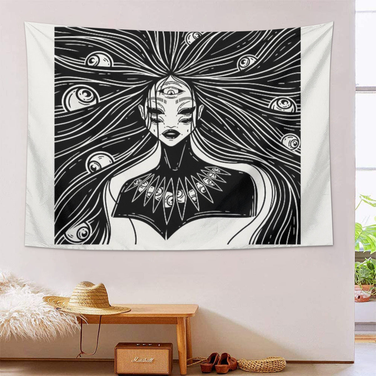 Yokai Woman Tapestry