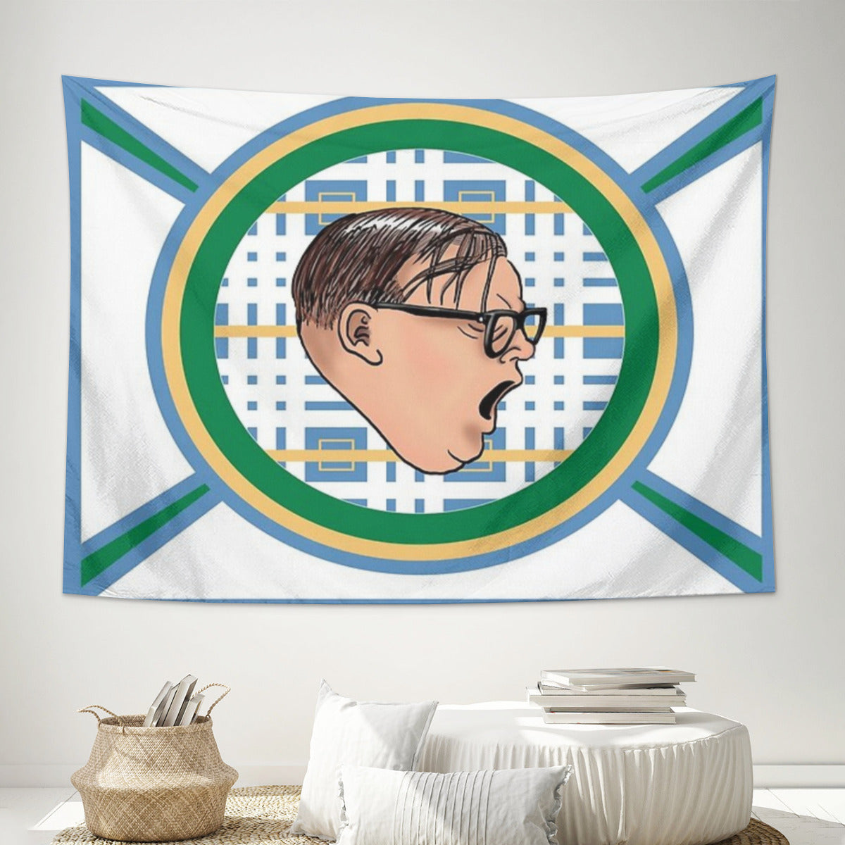 Matt Foley Chris Farley Suit and Tie Flag Tapestry