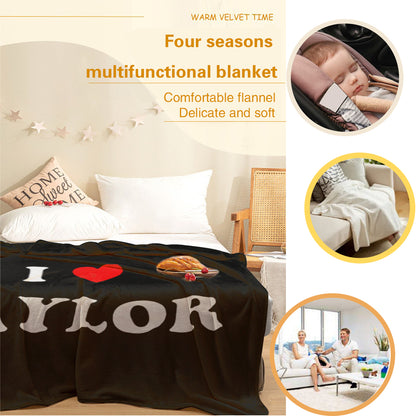 Taylor Swift I Love Heart Taylor Throw Blanket