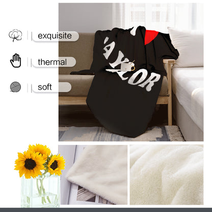 Taylor Swift I Love Heart Taylor Throw Blanket