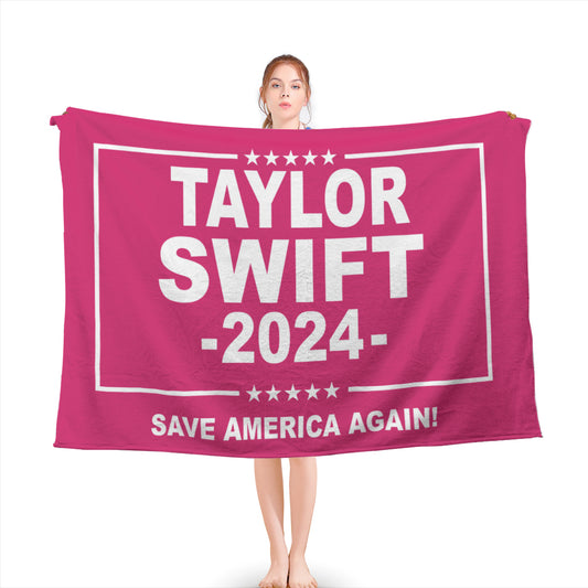 Taylor Swift 2024 Save America Again Throw Blanket