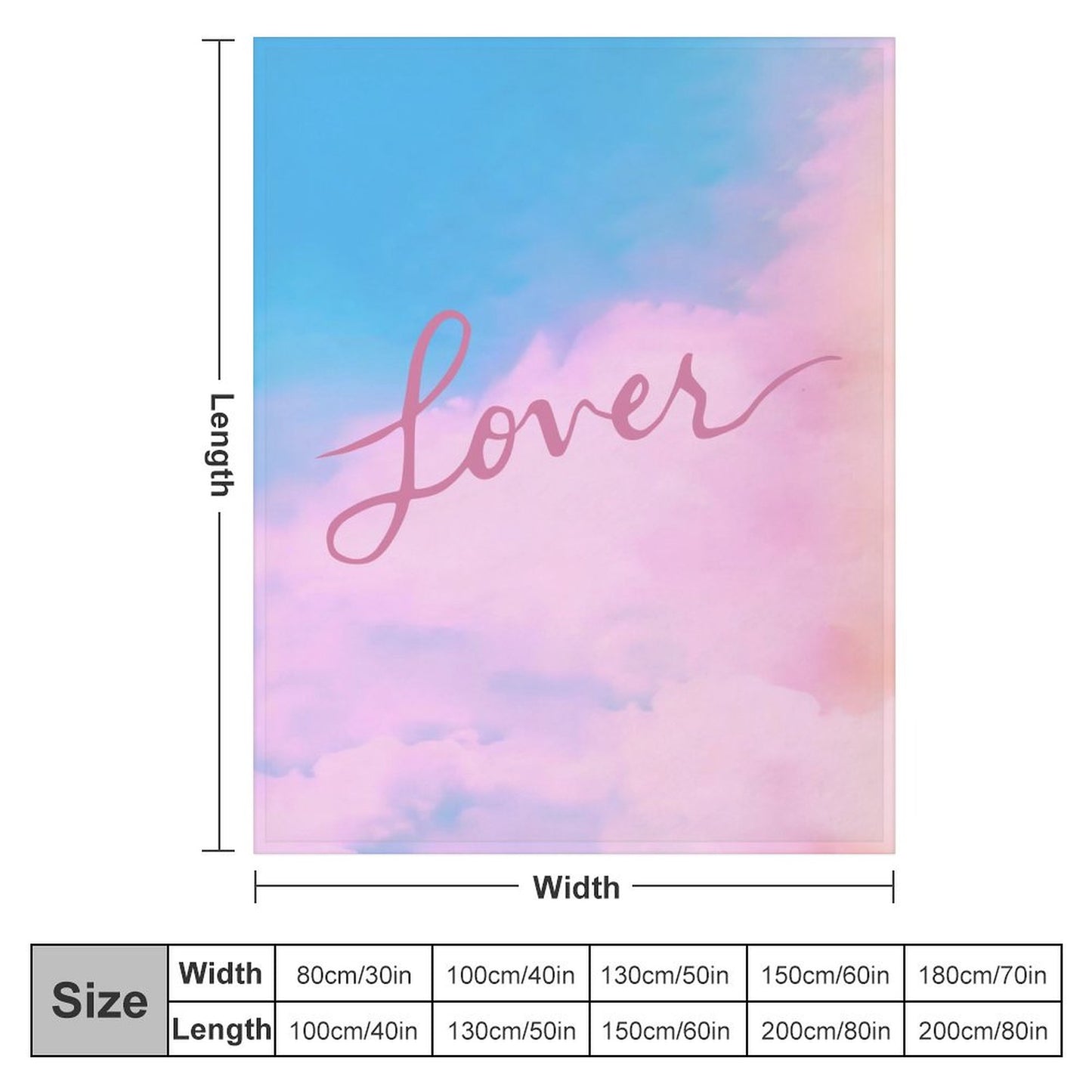 Taylor Swift Lover Album Throw Blanket