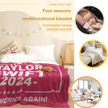 Taylor Swift 2024 Save America Again Throw Blanket
